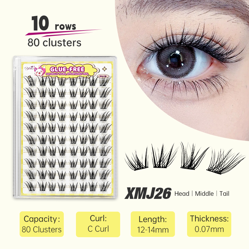 Eyelash Extension Cluster - Yelix Bulu Mata Gaya Fox, Bulu