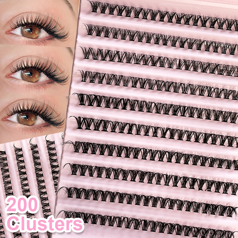 Eyelash Extension For Asian Eyes - Bulu Mata Individual Tuft 8-16mm 200pcs