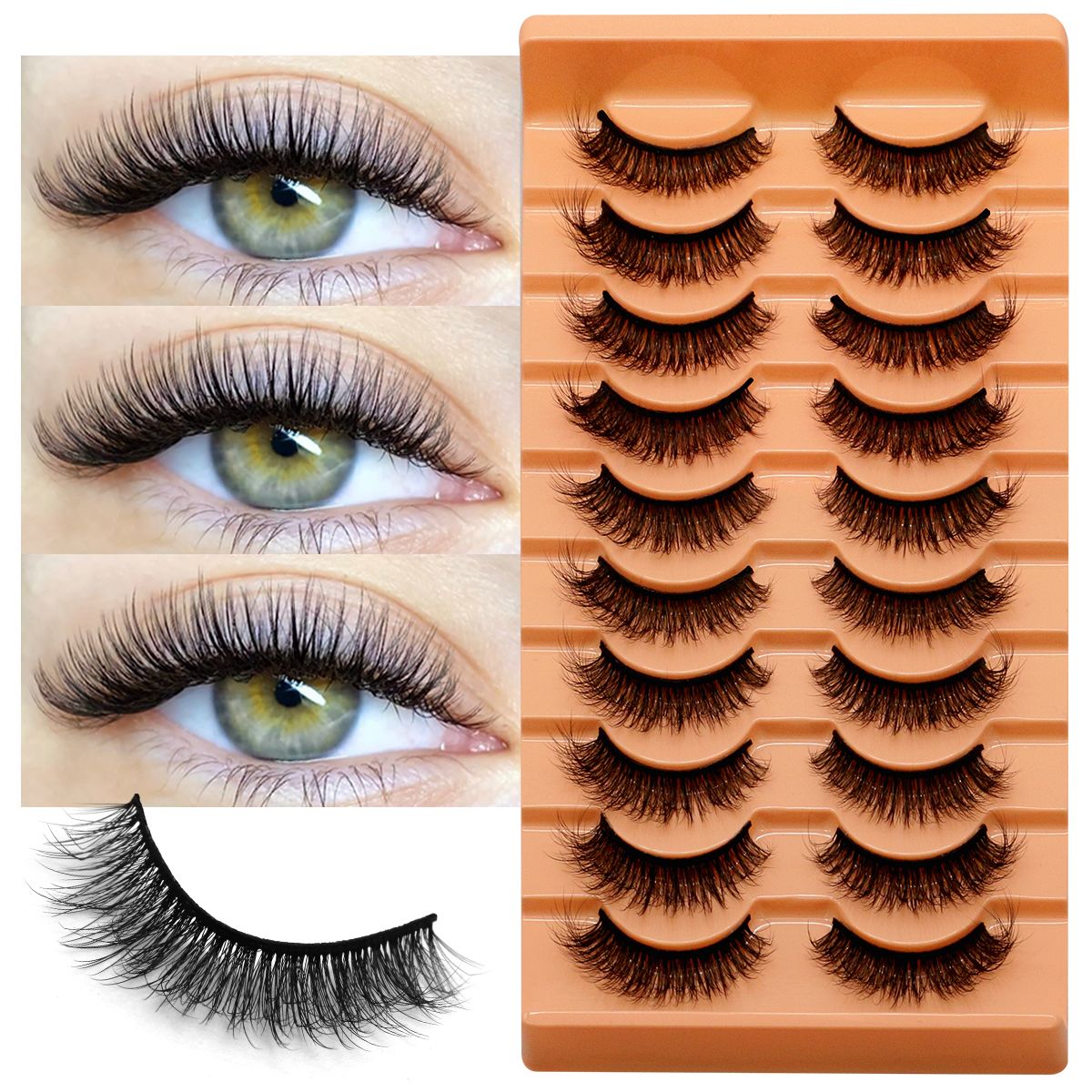 Faux Mink Lash - 10 Pasang Bulu Mata 6D Faux