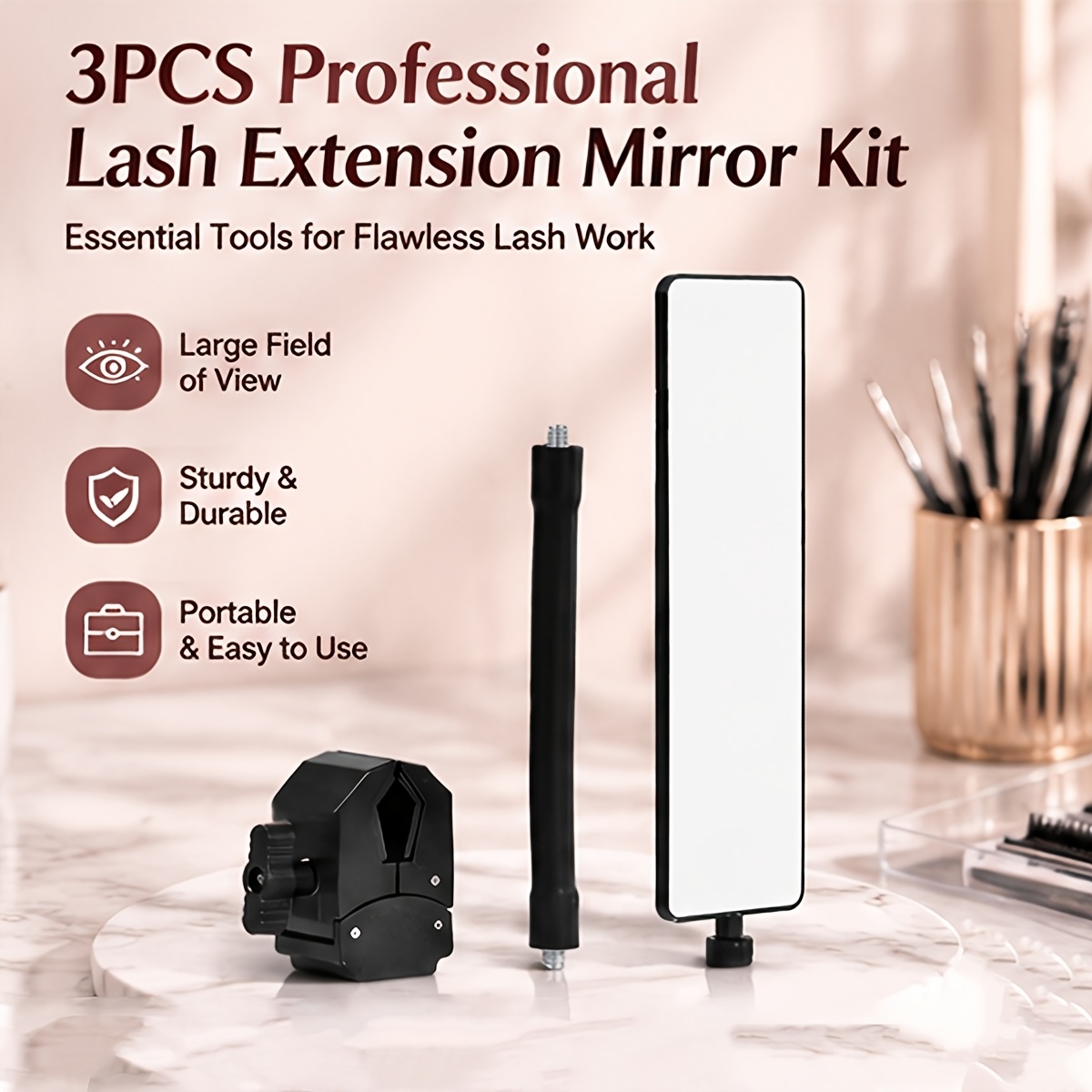 Lash Tile Palette - 3Pcs Set Cermin Ekstensi Bulu Mata