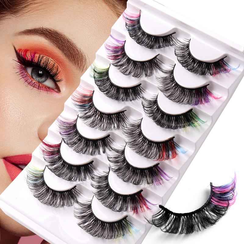 7 Pasang Bulu Mata Palsu Warna - Eyelash Extension Cluster ulasan dan harga