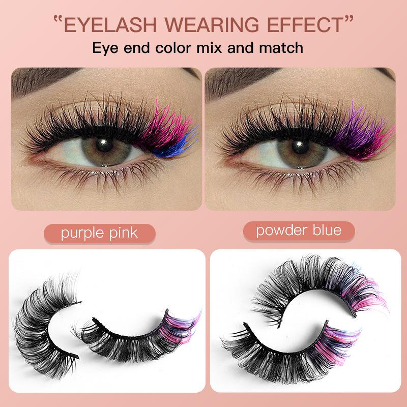 7 Pasang Bulu Mata Palsu Warna - Eyelash Extension Cluster ulasan dan harga