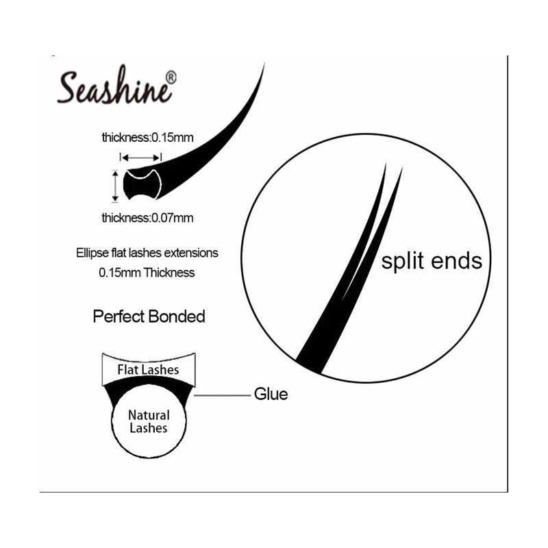 Seashine Elips Bulu Mata Datar - Eyelash Extension For Asian Eyes ulasan dan harga