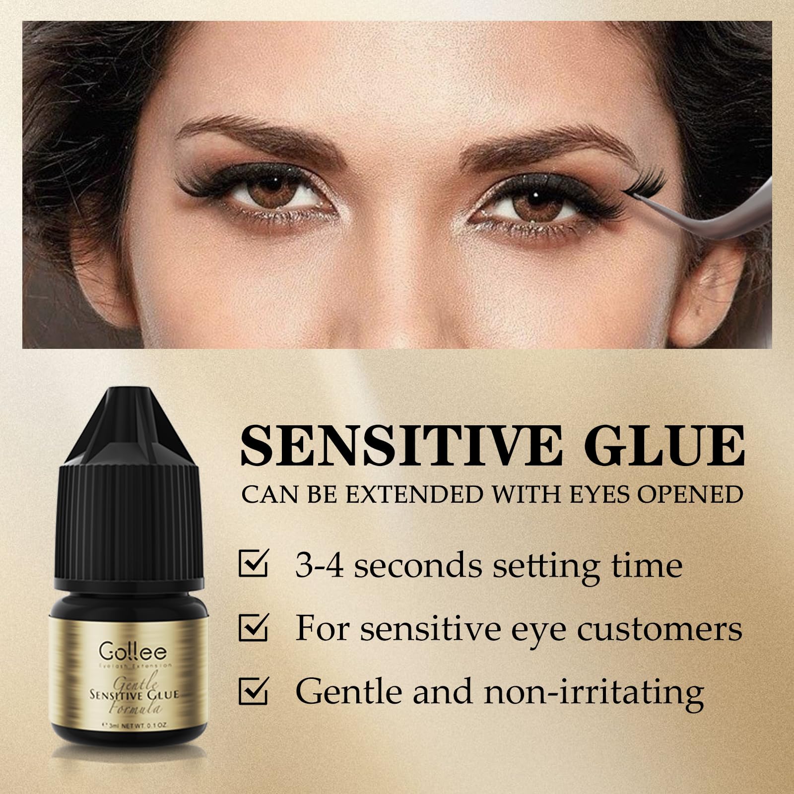 Gollee Lem Bulu Mata Perekat L - Eyelash Extension Glue For Sensitive Eyes ulasan dan harga