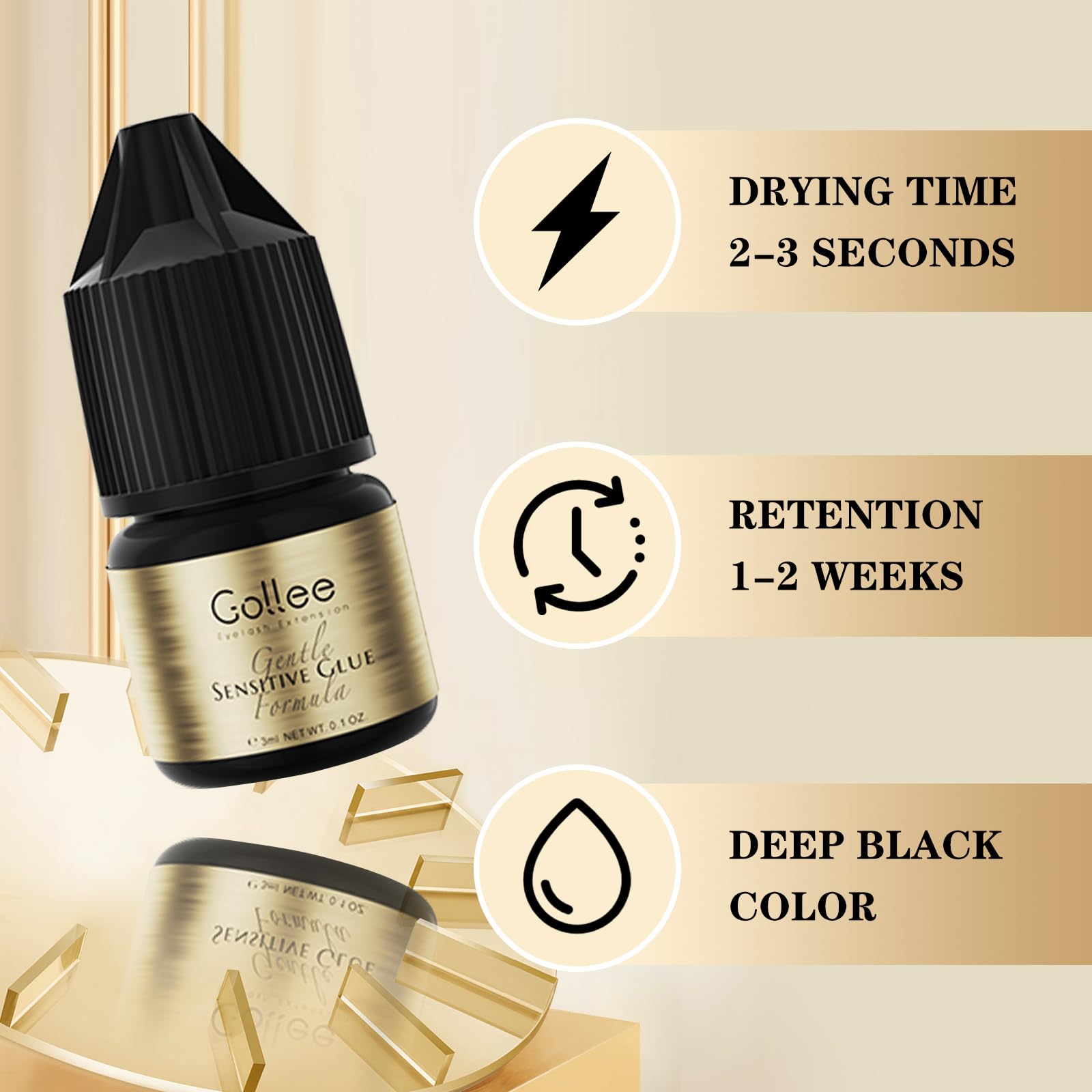 Gollee Lem Bulu Mata Perekat L - Eyelash Extension Glue For Sensitive Eyes ulasan dan harga