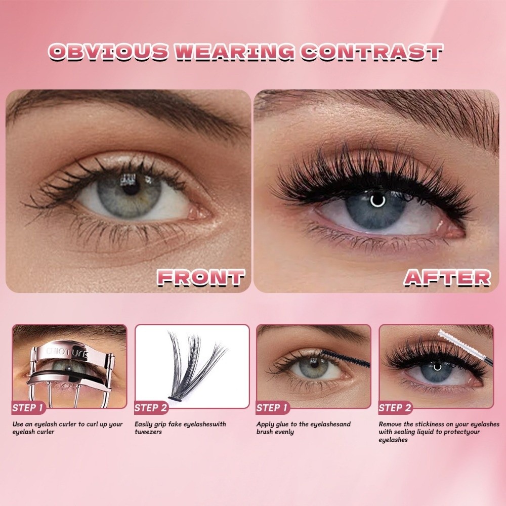 Bulu Mata Palsu Panjang 8-16mm - Eyelash Extension Cluster ulasan dan harga