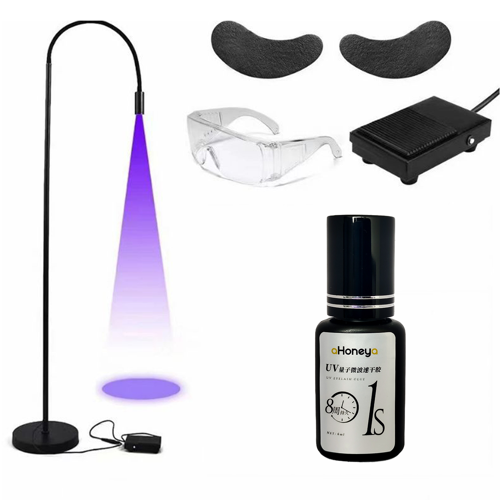 Lem bulu mata UV Salon, pereka - Eyelash Extension Glue For Sensitive Eyes ulasan dan harga