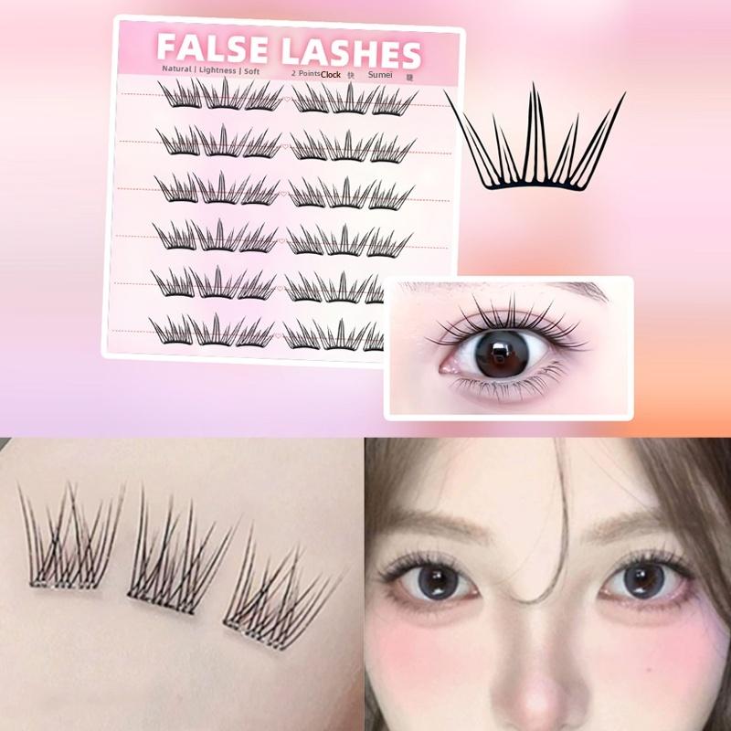 6 Baris Bulu Mata Palsu Alami  - Eyelash Extension Cluster ulasan dan harga