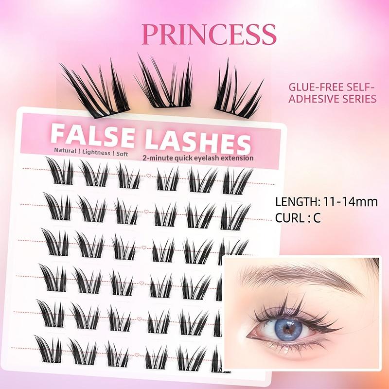 6 Baris Bulu Mata Palsu Alami  - Eyelash Extension Cluster ulasan dan harga