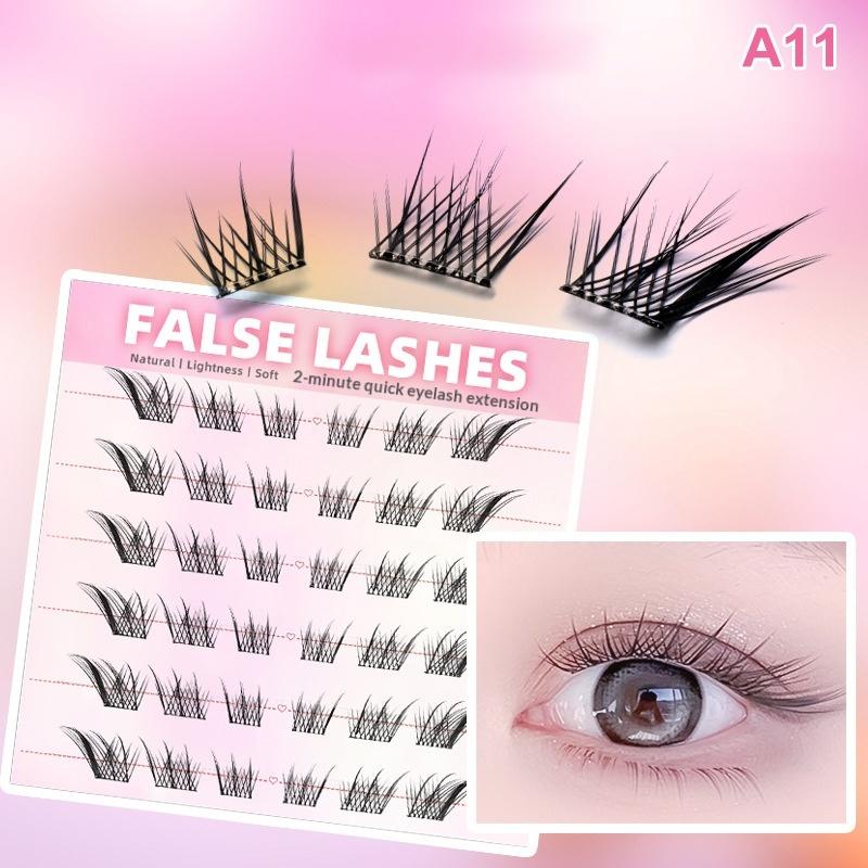 6 Baris Bulu Mata Palsu Alami  - Eyelash Extension Cluster ulasan dan harga